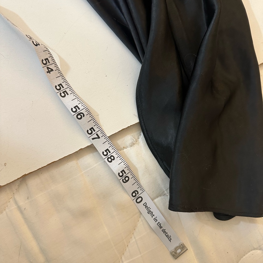 JLUXLABLE Black Anastacia‎ Satin Corset Drapy OneShoulder Front Slit Dress NWT S - Picture 15 of 16